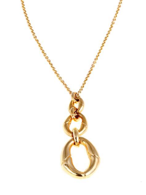 gucci necklace heart gold|Gucci bamboo gold necklace.